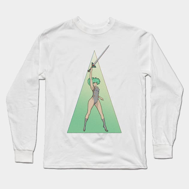 Fantasy Woman Warrior Long Sleeve T-Shirt by Keranos